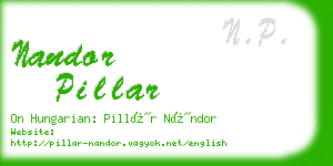 nandor pillar business card